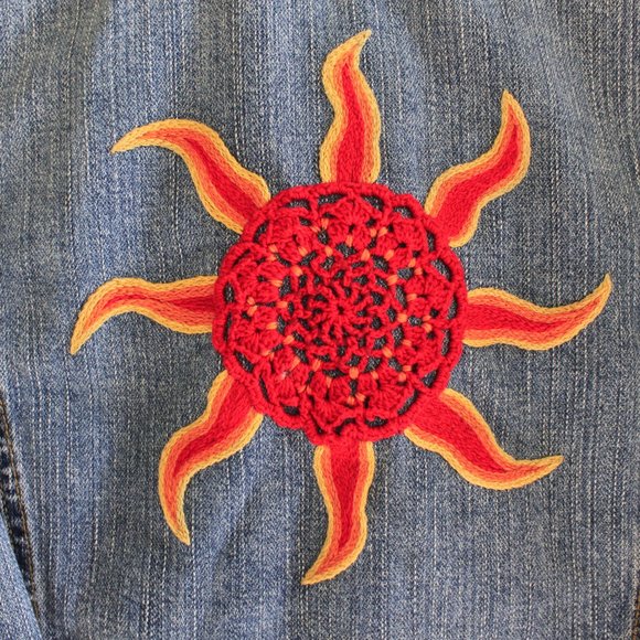 Hand Embroidered & Embellished Denim Levi Jacket - Picture 6 of 7